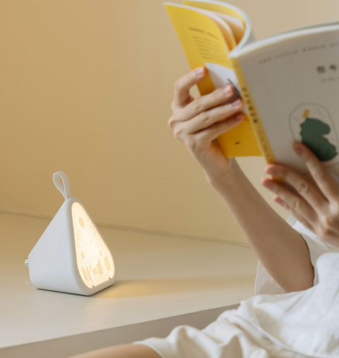 Lovely Scene Triangle Nightlight - White