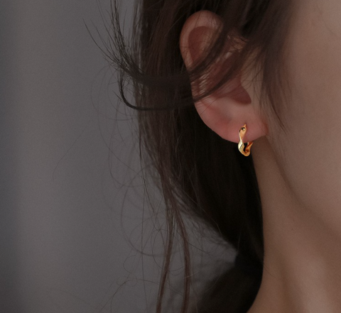 Twist Circle Earring