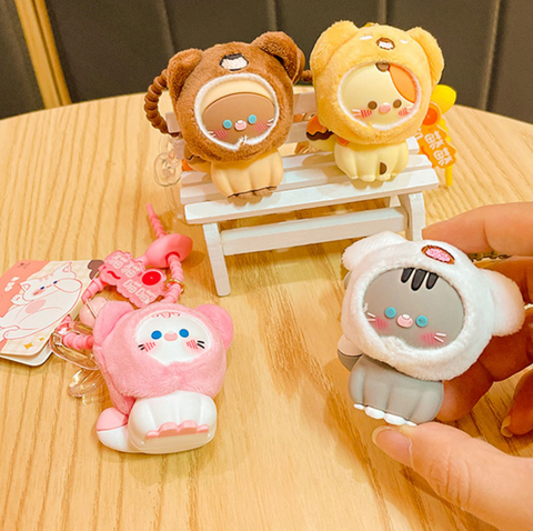 Cutie Hat Cat Keychain