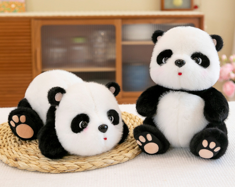 Furry Panda Plush 25cm