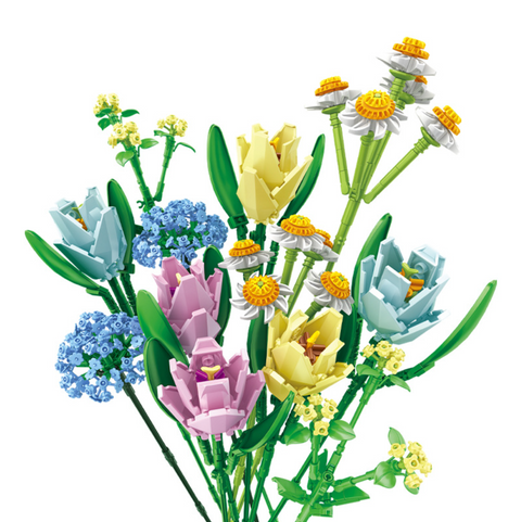 Panlos Flower Bouquet Building Block