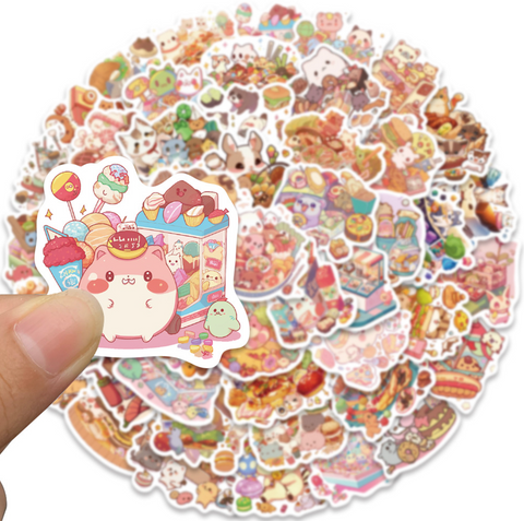 Kitty Gourmet Vinyl Sticker 50pc