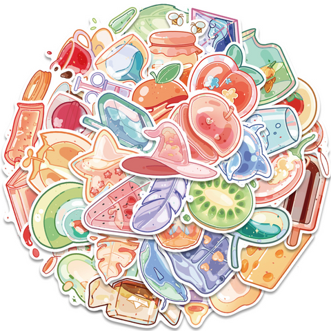 Jelly Dessert Vinyl Sticker 40pc