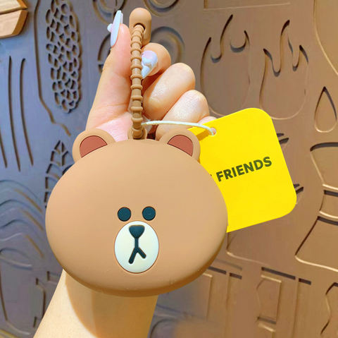 Line Friends Mini Pouch Storage Keychain
