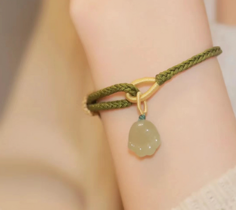 Bright Green Paw Braided Bracelet