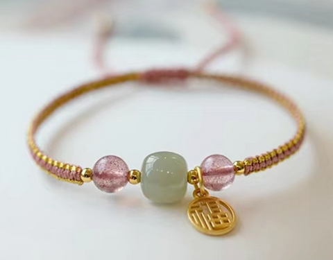 Green Jade Braided Bracelet