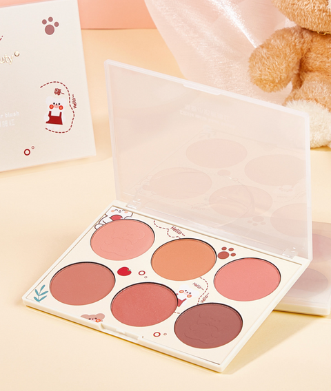 Kiss Beauty Six Color Blush Palette