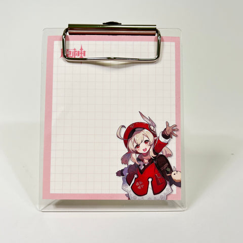 Acrylic Clipboard Lined Pad Genshin Impact