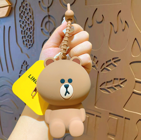 Line Friends Mini Pouch Storage Keychain