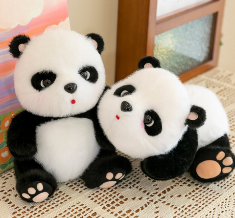 Furry Panda Plush 25cm