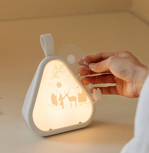 Lovely Scene Triangle Nightlight - White