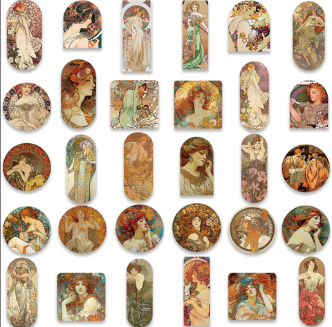 Retro Goddess Vinyl Sticker 50pc