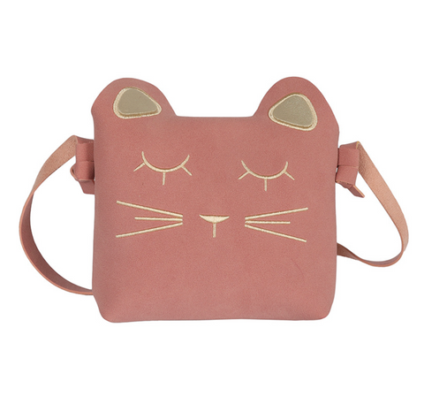 Cat Vegan Suede Purse