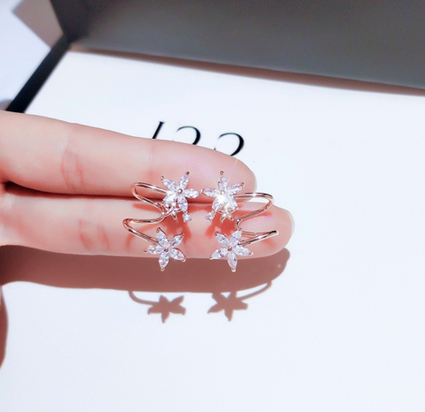Flower Ear Cuffs