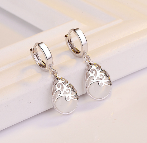 Moonlight Opal Dangle Earring
