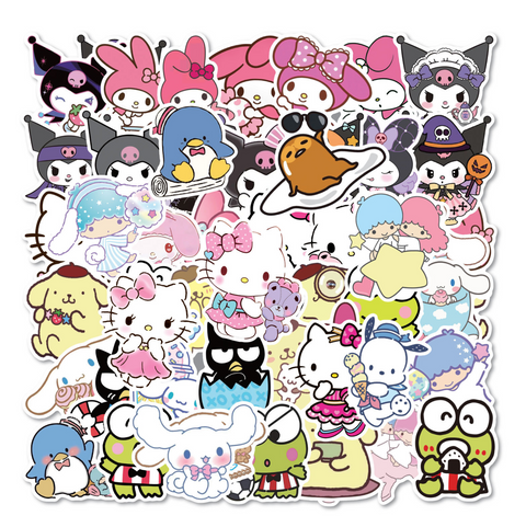 Sanrio Hello Kitty Waterproof Stickers 50pc