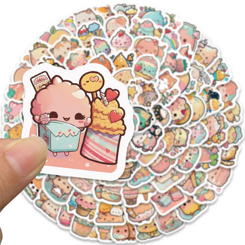 Ice Cream Vinyl Sticker 50pc