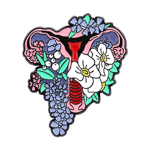 Female Flowers Pin