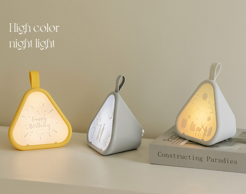 Lovely Scene Triangle Nightlight - Yellow