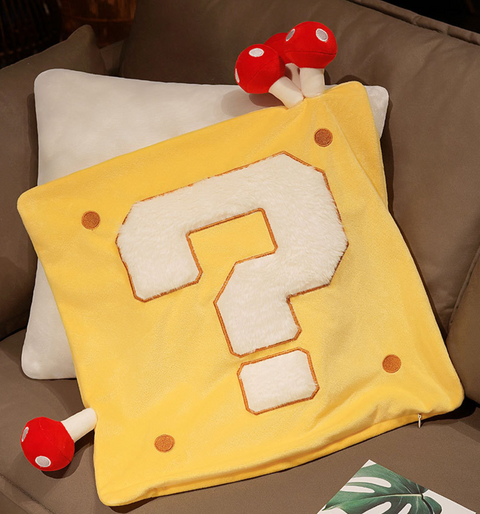 Super Mario Question Cushion 40cm