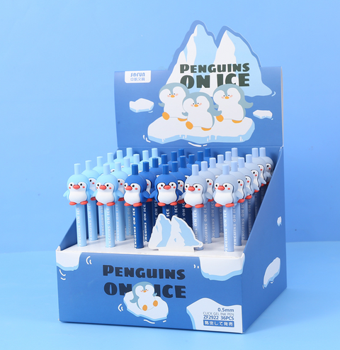 Penguin on Ice Gel Ink Pen Black 0.5mm