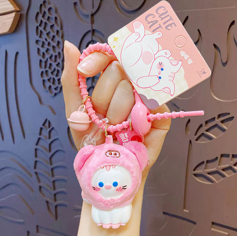 Cutie Hat Cat Keychain