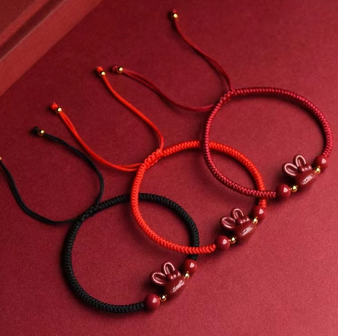 Red Rabbit Braided Bracelet