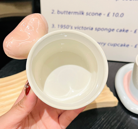 Heart Ceramic Cup and Saucer