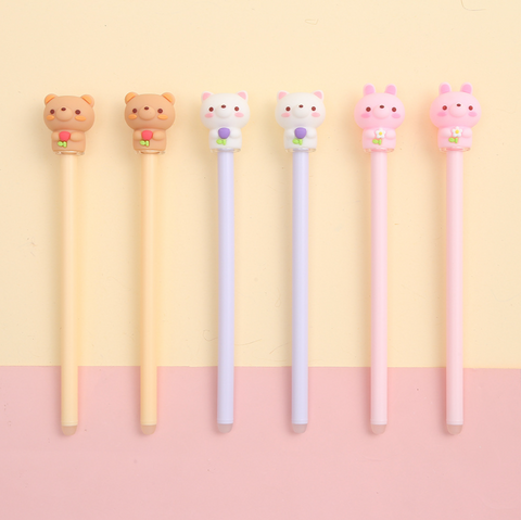 Tulip Bear Gel Ink Pen Black 0.5mm
