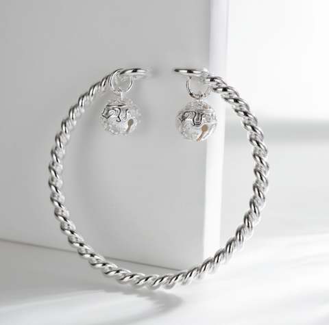Dual Bell Silver Bracelet