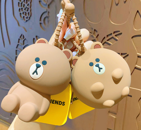 Line Friends Mini Pouch Storage Keychain