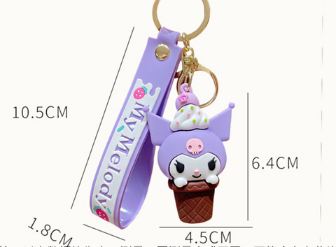 Ice Cream Cone Sanrio Keychain
