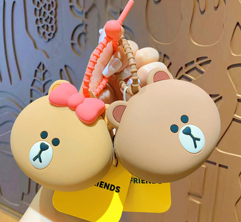 Line Friends Mini Pouch Storage Keychain
