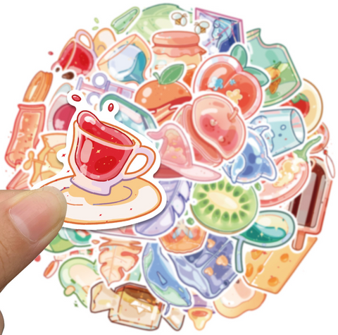 Jelly Dessert Vinyl Sticker 40pc