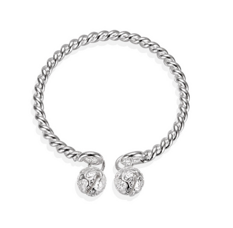 Dual Bell Silver Bracelet