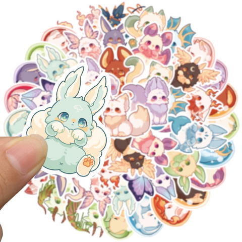 Cute Eeveelutions Vinyl Sticker 50pc