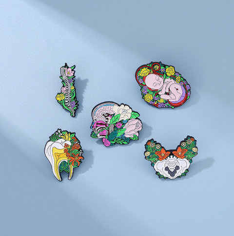 Female Flowers Pin