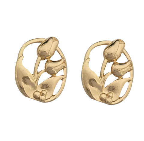 Gold Tulips Earring