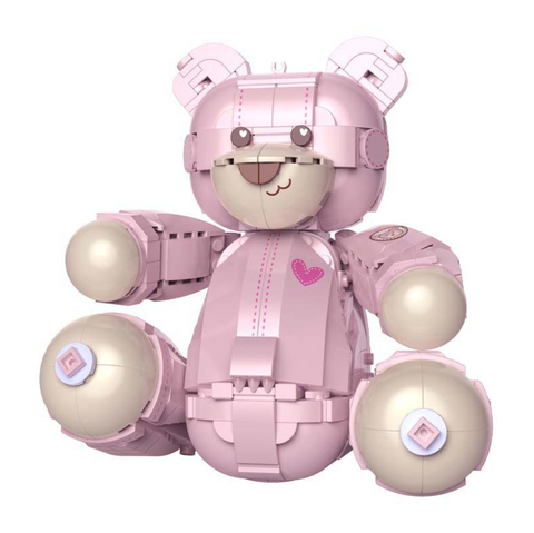 Cute Teddy Pink Bear Building Block
