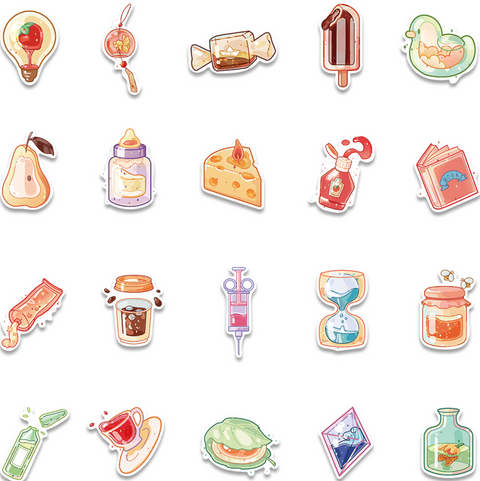 Jelly Dessert Vinyl Sticker 40pc