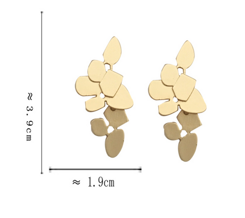 Brushed Leaves Earring