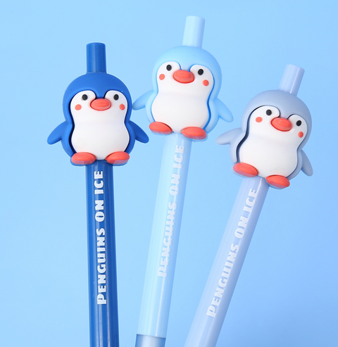 Penguin on Ice Gel Ink Pen Black 0.5mm