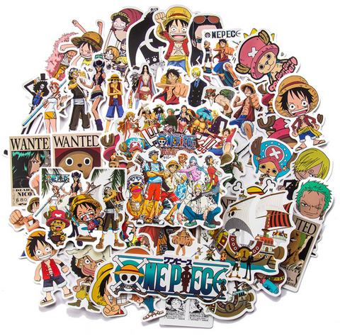 One Piece Waterproof Stickers 50pc