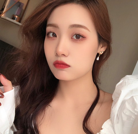 Pink Tulip Heart Earring