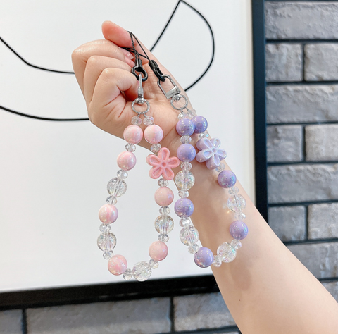Flowers Bubble Beads Cellphone Bracelet