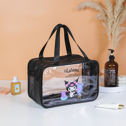 Sanrio Wet Dry Transparent Cosmetic Bag Double Zipper