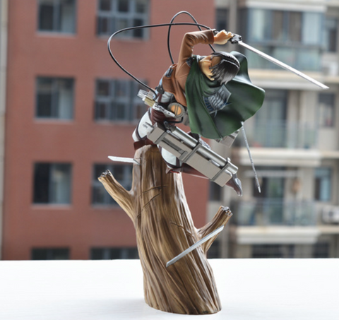 Attack on Titan Captain Levi on Stump Statue