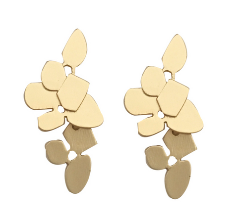 Brushed Leaves Earring