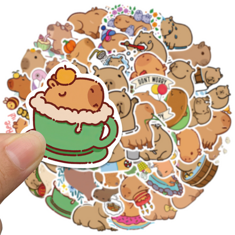 Capybara Vinyl Sticker 50pc