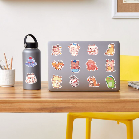 Sweet Animal Vinyl Stickers 60pc